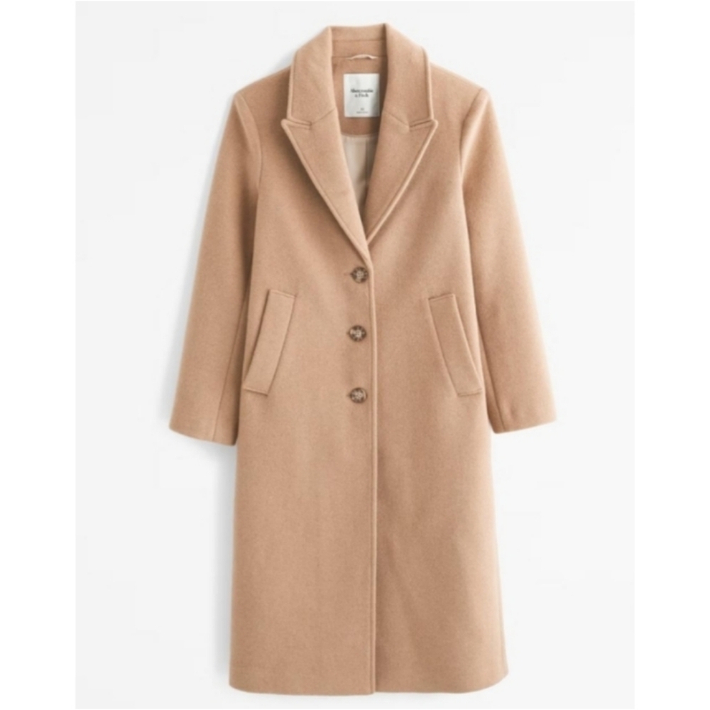 NWOT Abercrombie & Fitch Wool-Blend Tailored Topcoat